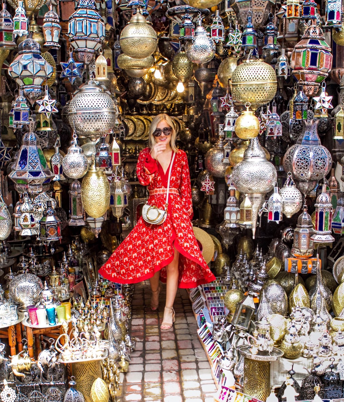 Authentic Marrakech Food Tour - two women enjoying Moroccan panache drink in Marrakech